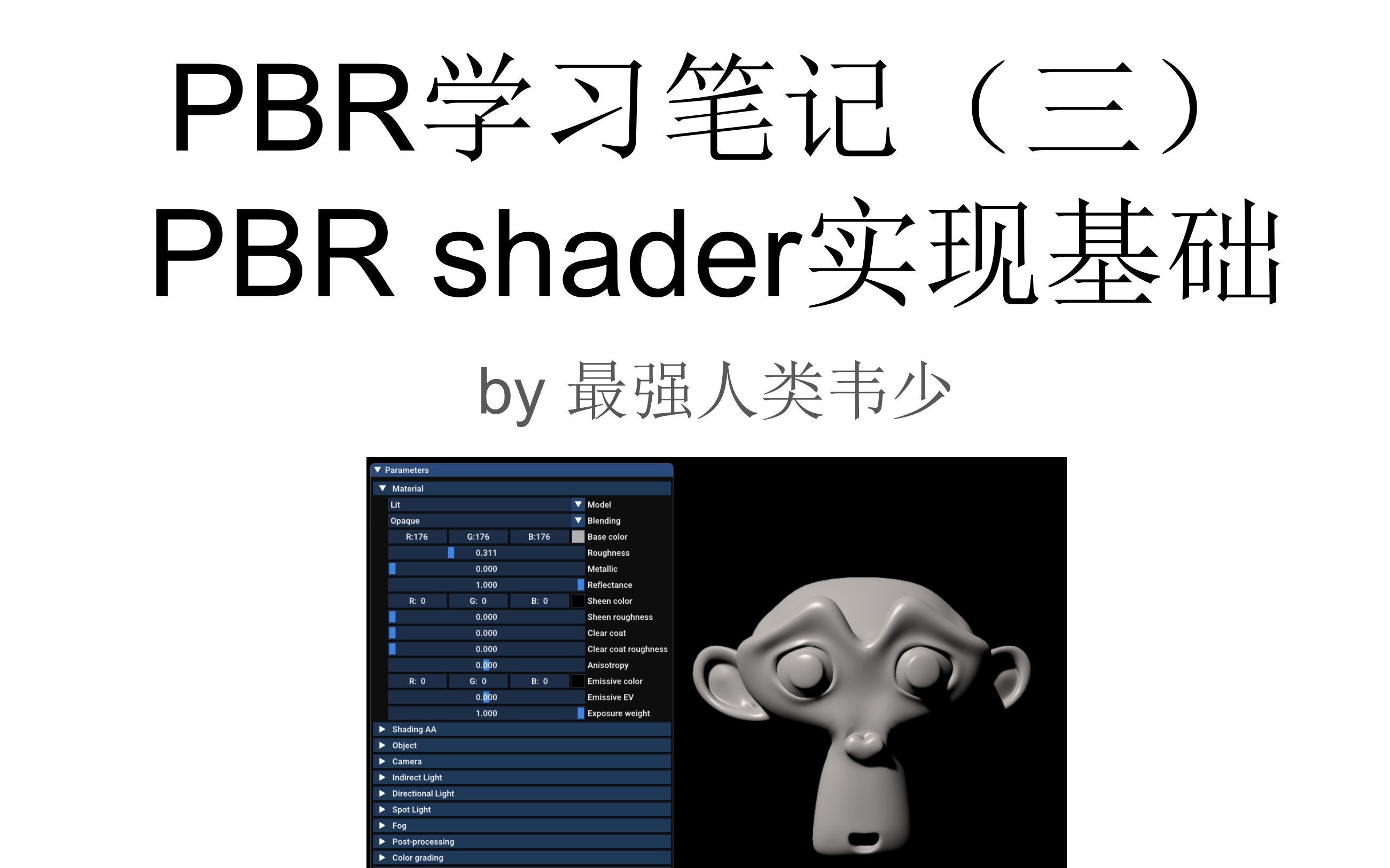 PBR学习笔记(三)PBR shader实现基础哔哩哔哩bilibili