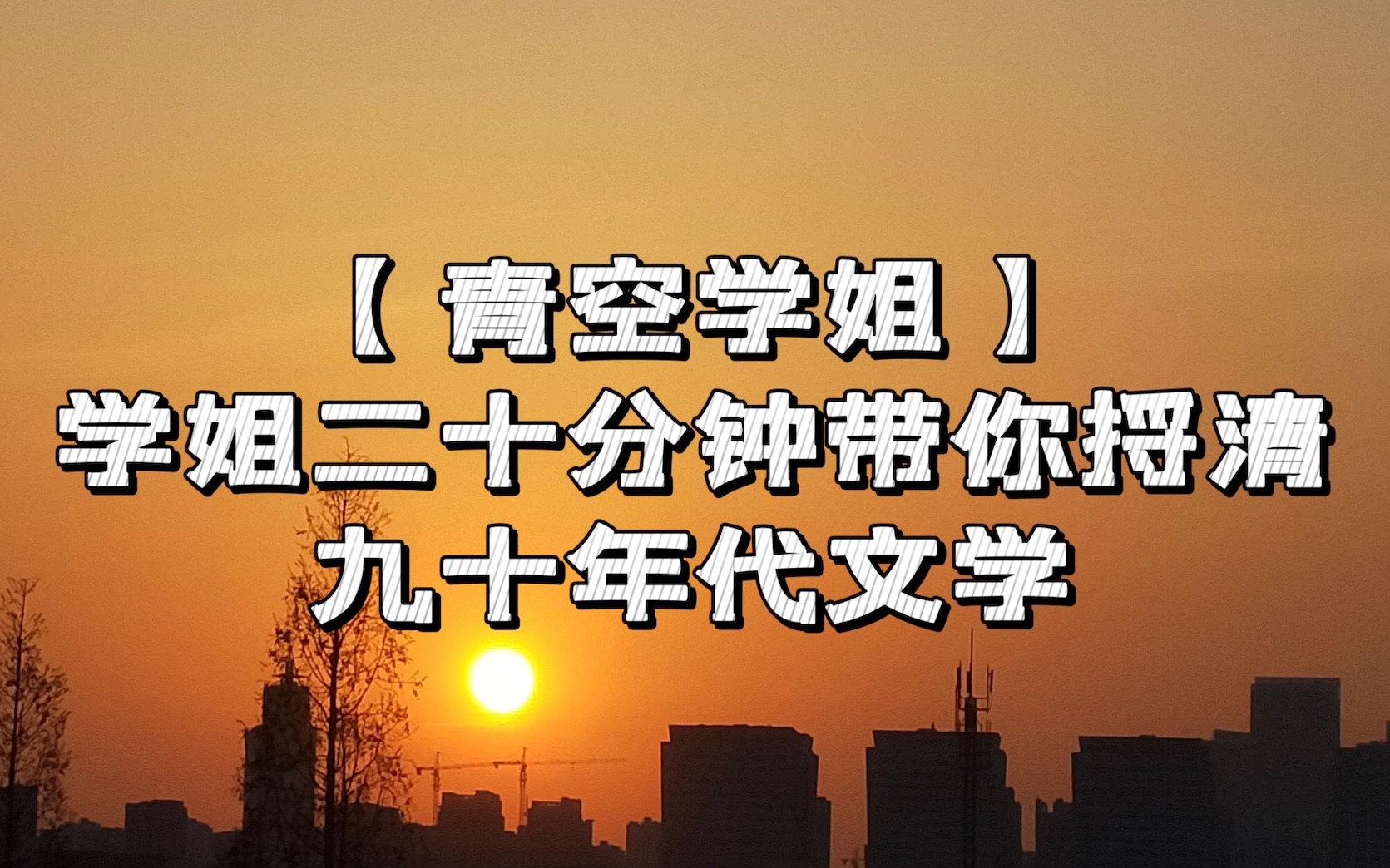 【青空】八九十年代文学总是一团乱?学姐手把手带背90年代文学特点|中国现当代文学|中文系|考研|期末复习哔哩哔哩bilibili