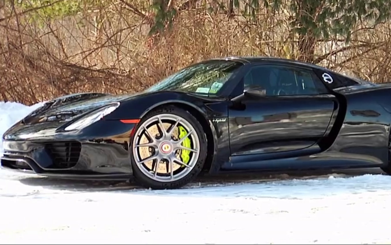 保时捷porsche918烧胎画圈高清