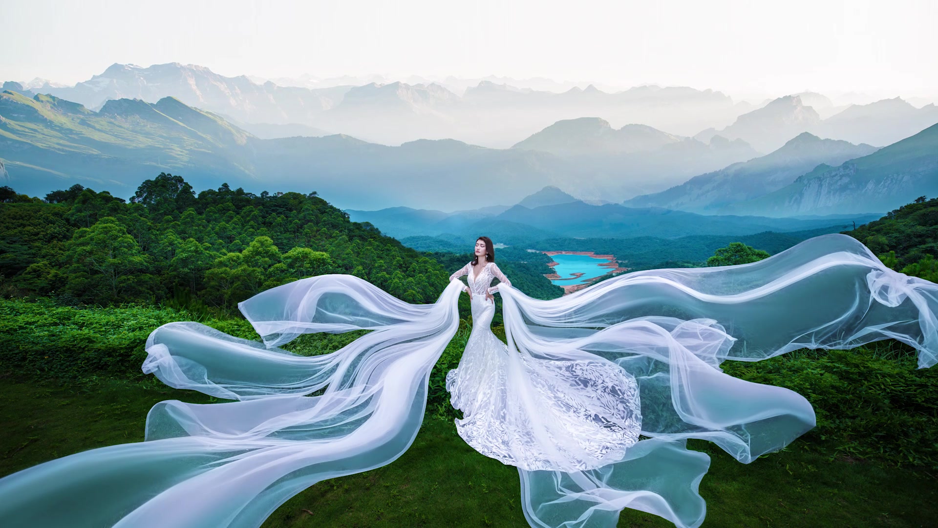 高山婚纱照就是这么大气磅礴!