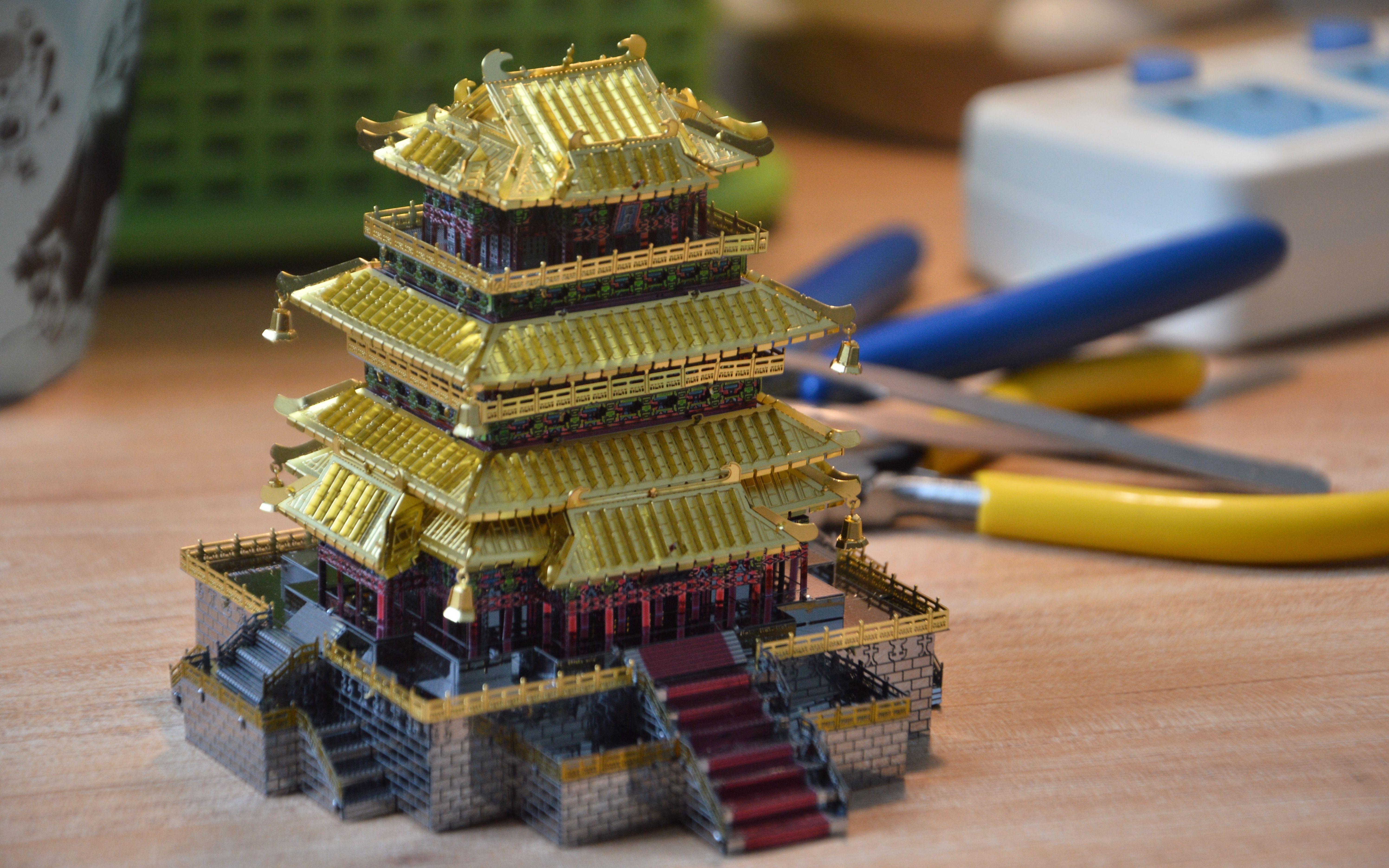 金属模型 鹳雀楼 制作