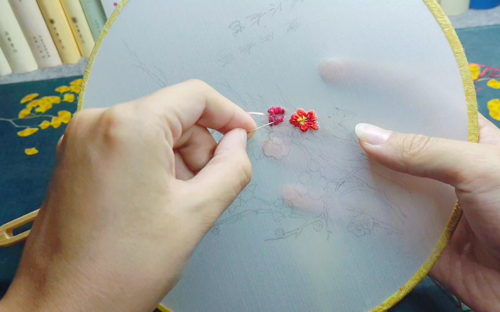 双面异色绣——梅花篇(1)