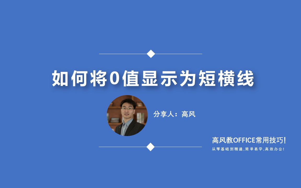 excel教程技巧大全:如何将0值显示为短横线?路凡教育哔哩哔哩bilibili