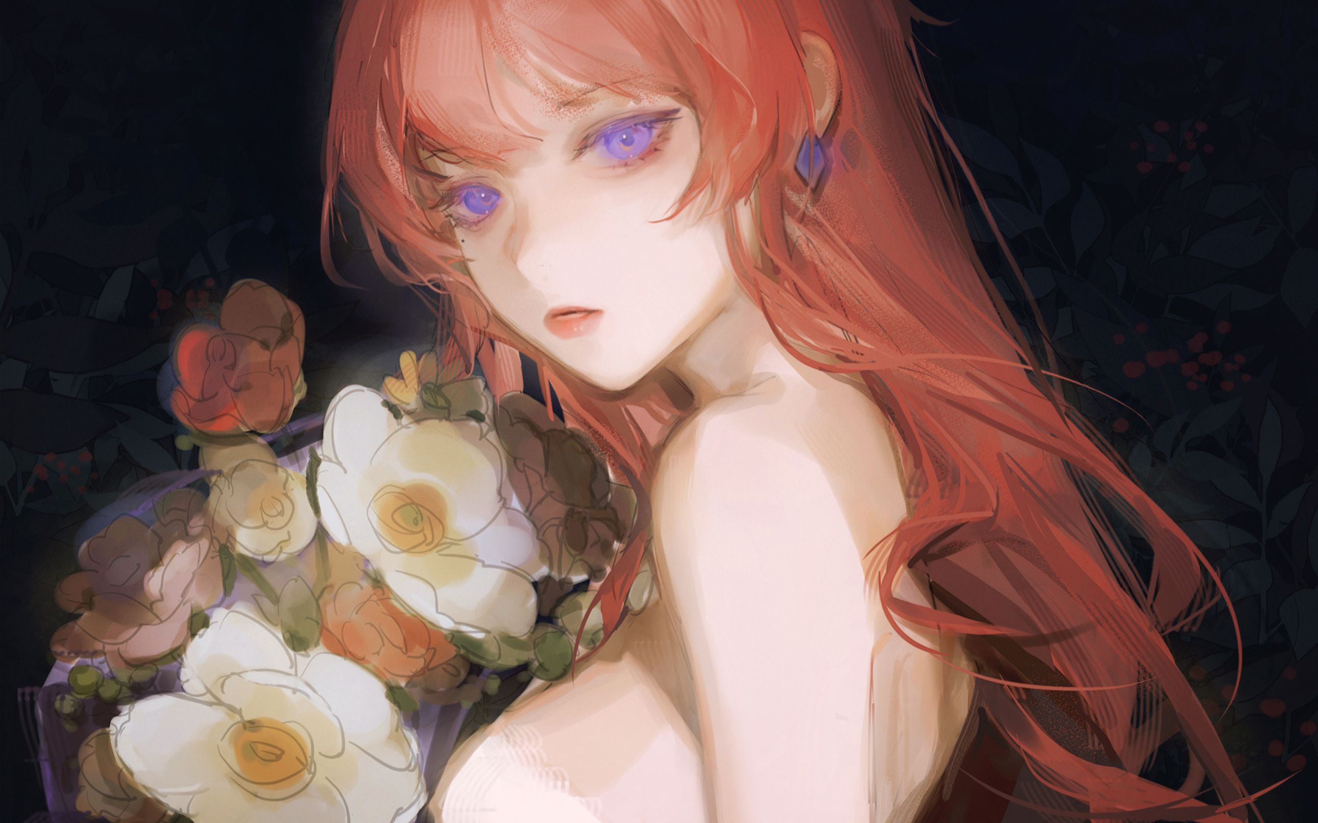 【厚涂过程】"无人回答."该用什么花形容,朦胧的瞳孔笑容的失控.