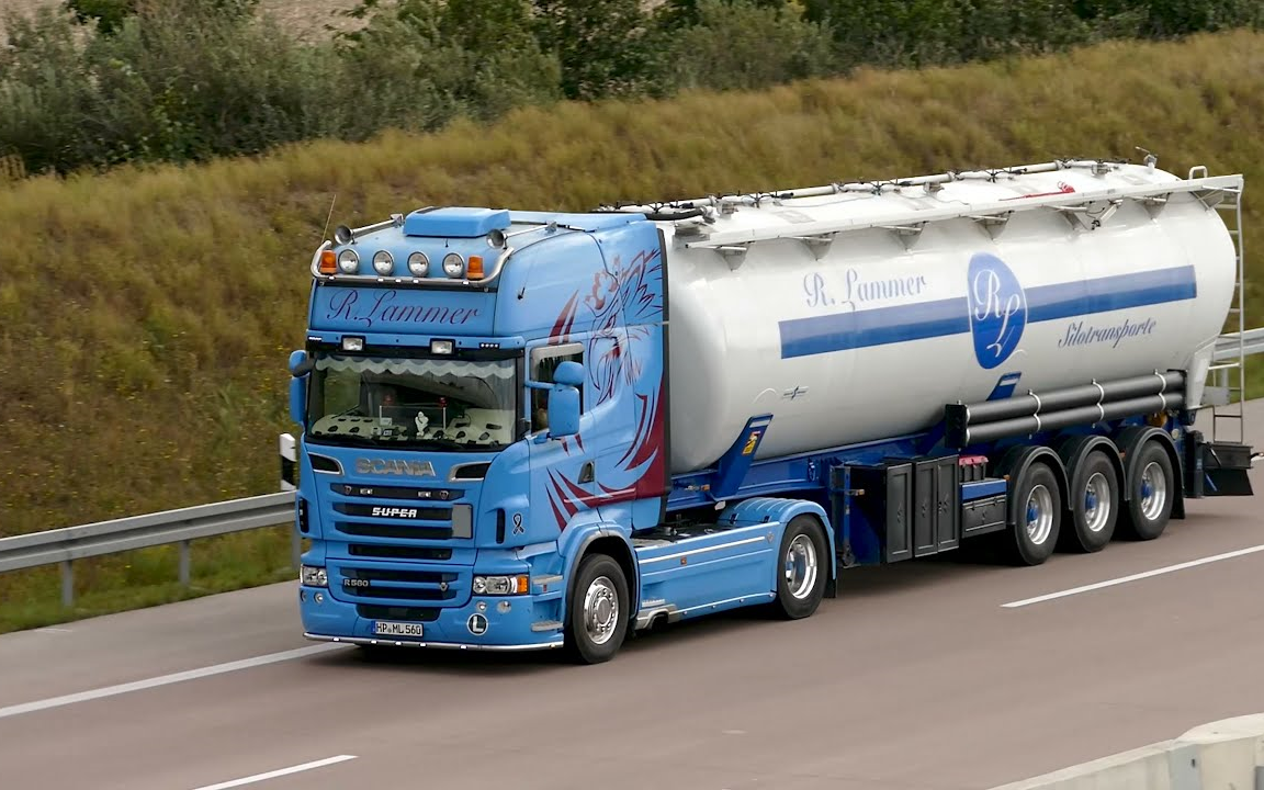 【欧卡路拍-4k】卡车发现-德国的a9高速上的欧洲卡车 | truckspotting