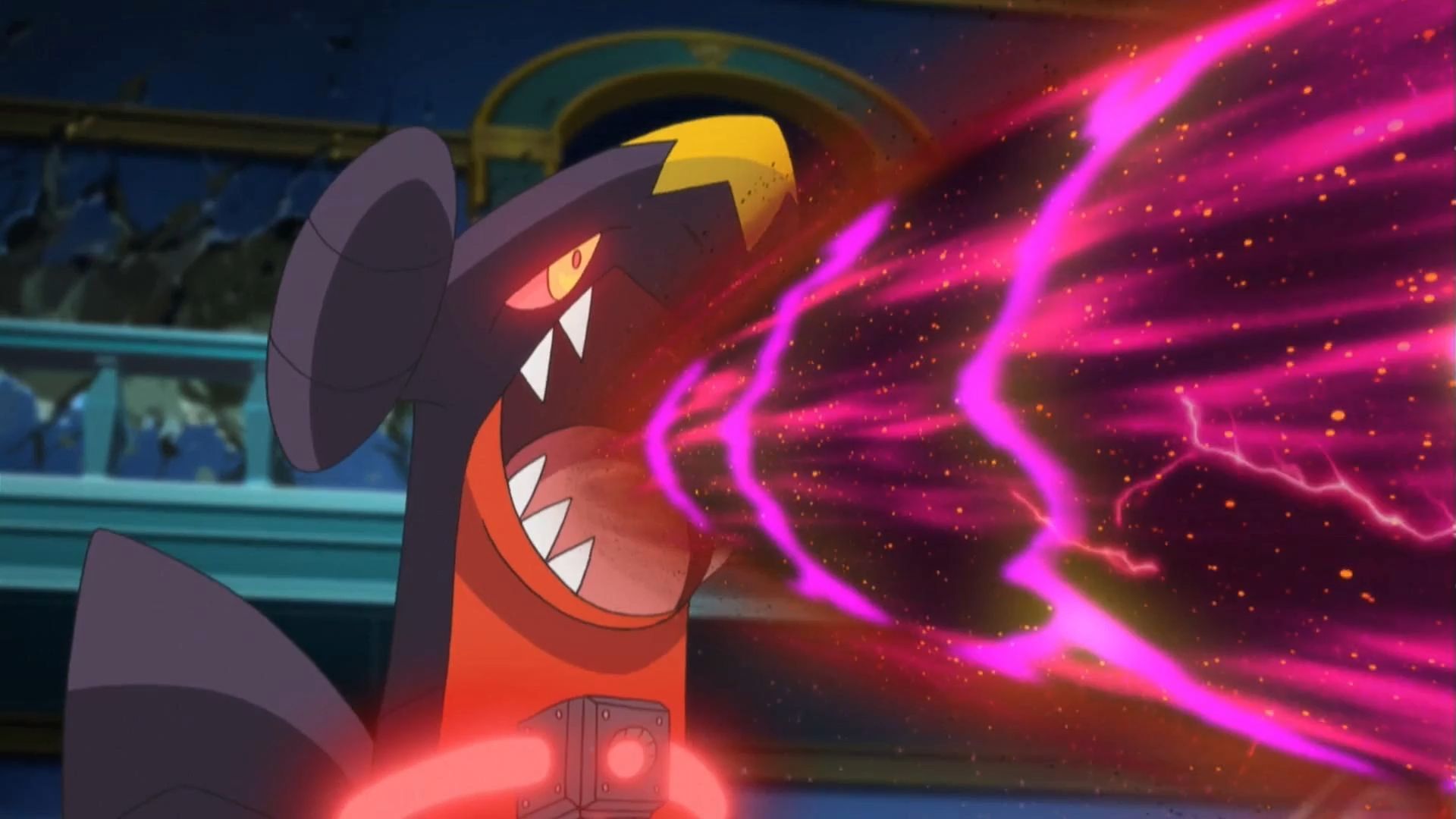 烈咬陆鲨被火箭队套上了项圈,被小智取下!