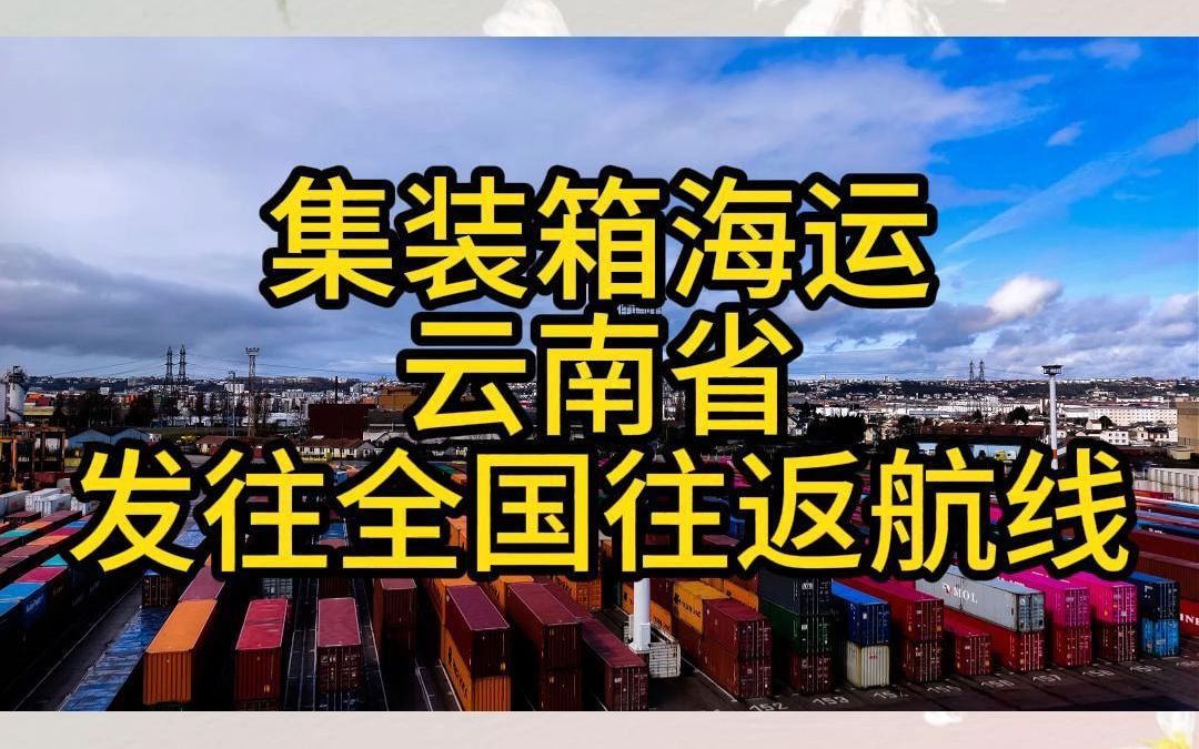 集装箱海运云南省发往全国往返航线哔哩哔哩bilibili