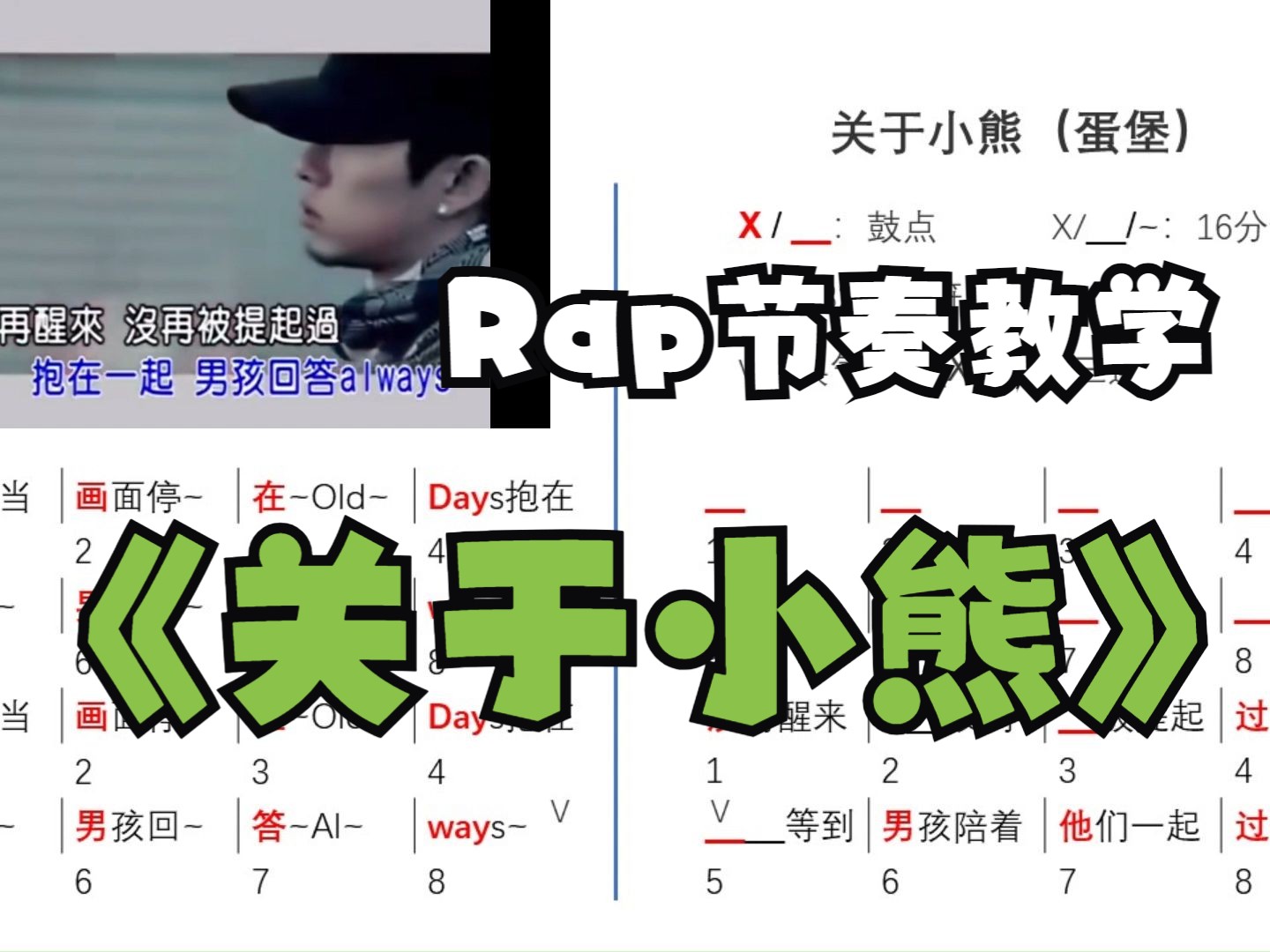 蛋堡《关于小熊》Rap说唱节奏教学哔哩哔哩bilibili