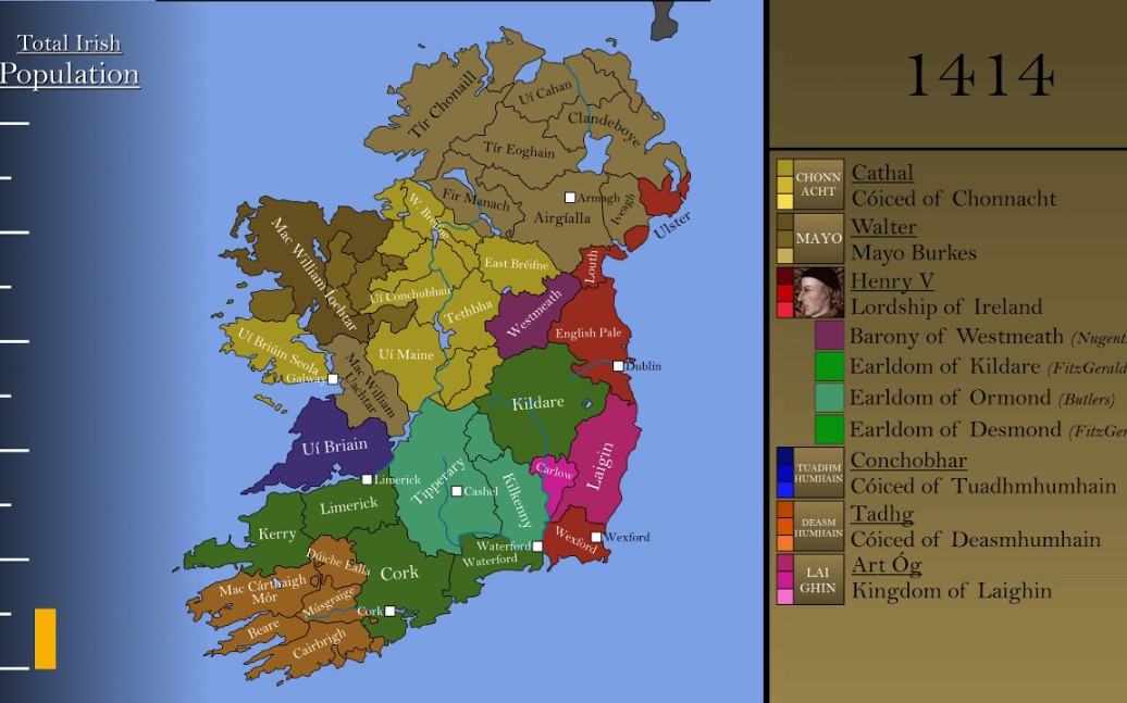 [图]【历史地图】爱尔兰的历史：每年