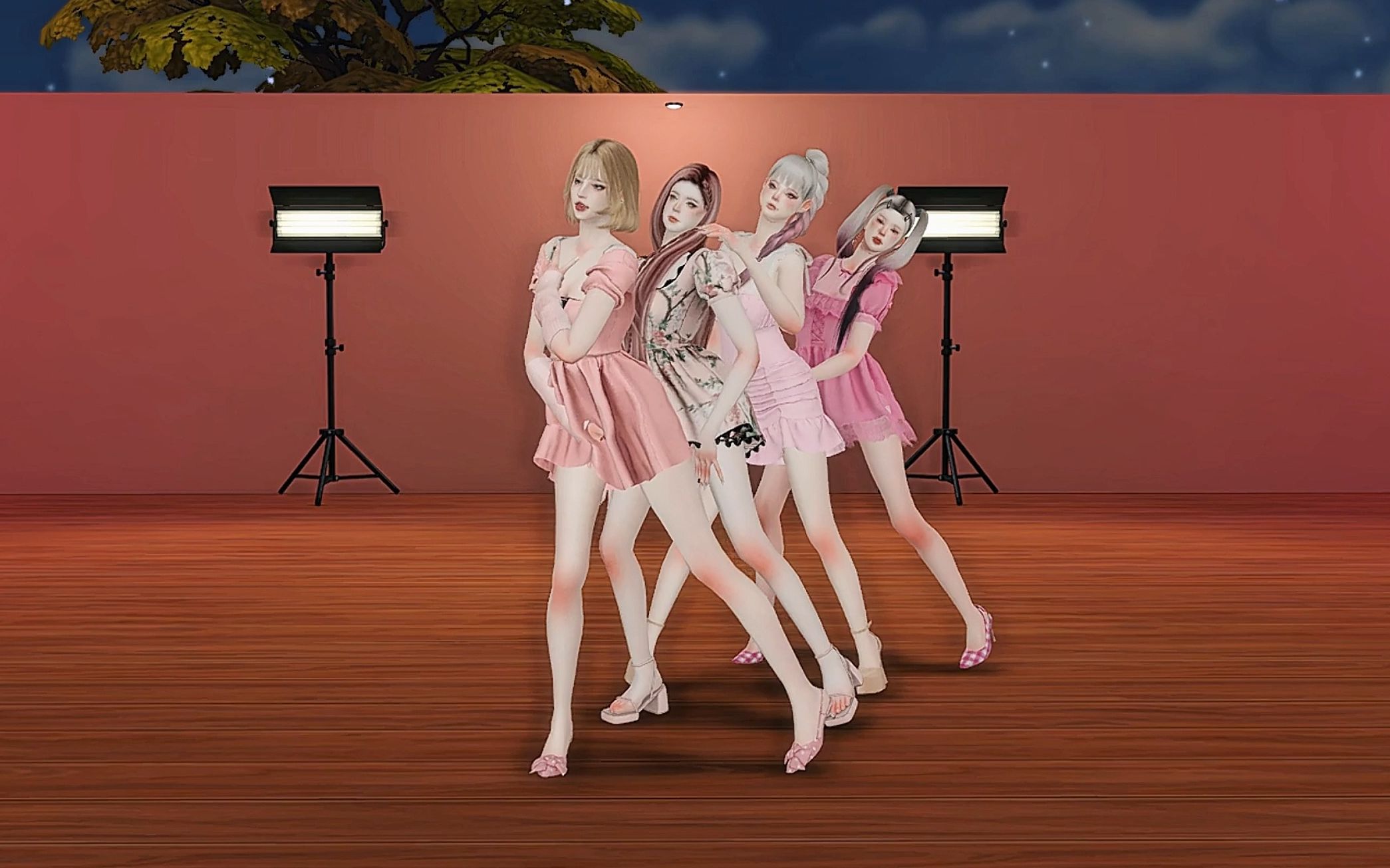 四人舞蹈造型图片