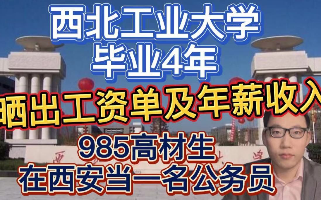 西北工业大学毕业,在西安当一名公务员,晒出工资单及一年总收入哔哩哔哩bilibili