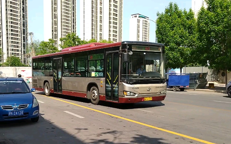 天津公交905路klq6129ge4中山门虎丘路进站