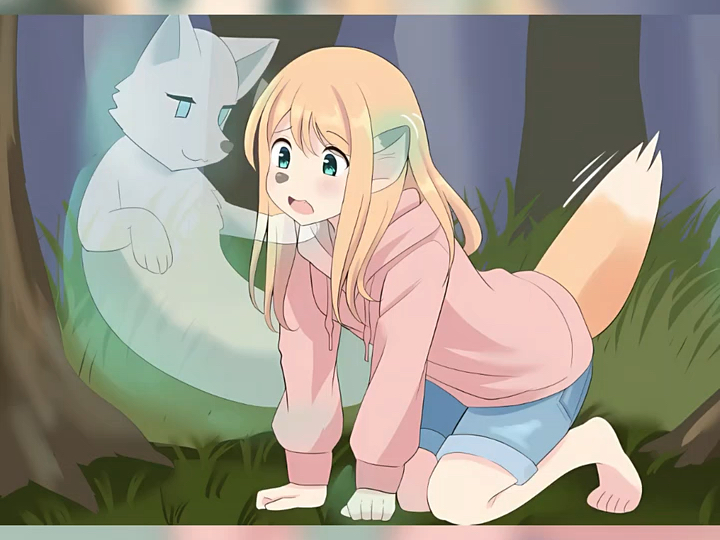 狼灵改变了女孩儿的身体 #二次元 #兽化 #狐女