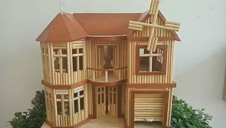 筷子别墅模型制作图纸图片