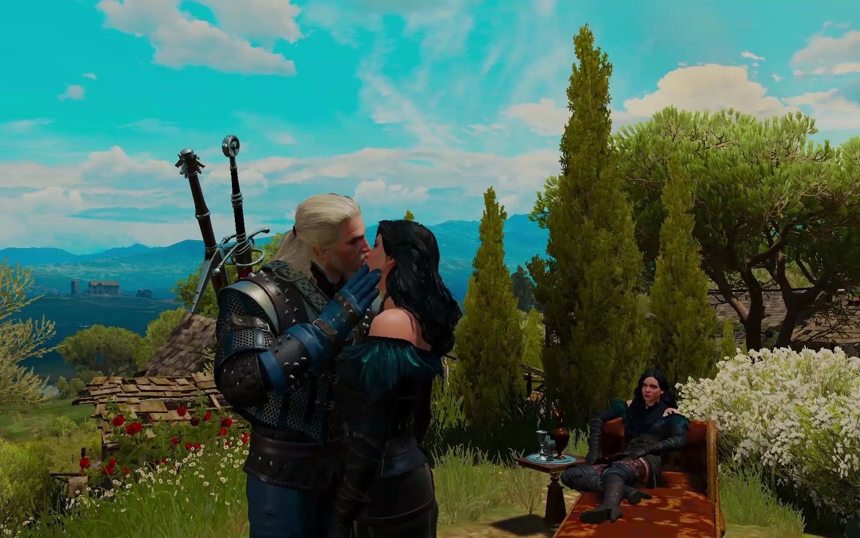 巫师3可以搞3p的mod.杰洛特当着椰奶的面亲吻另一个椰奶!是什么感觉?