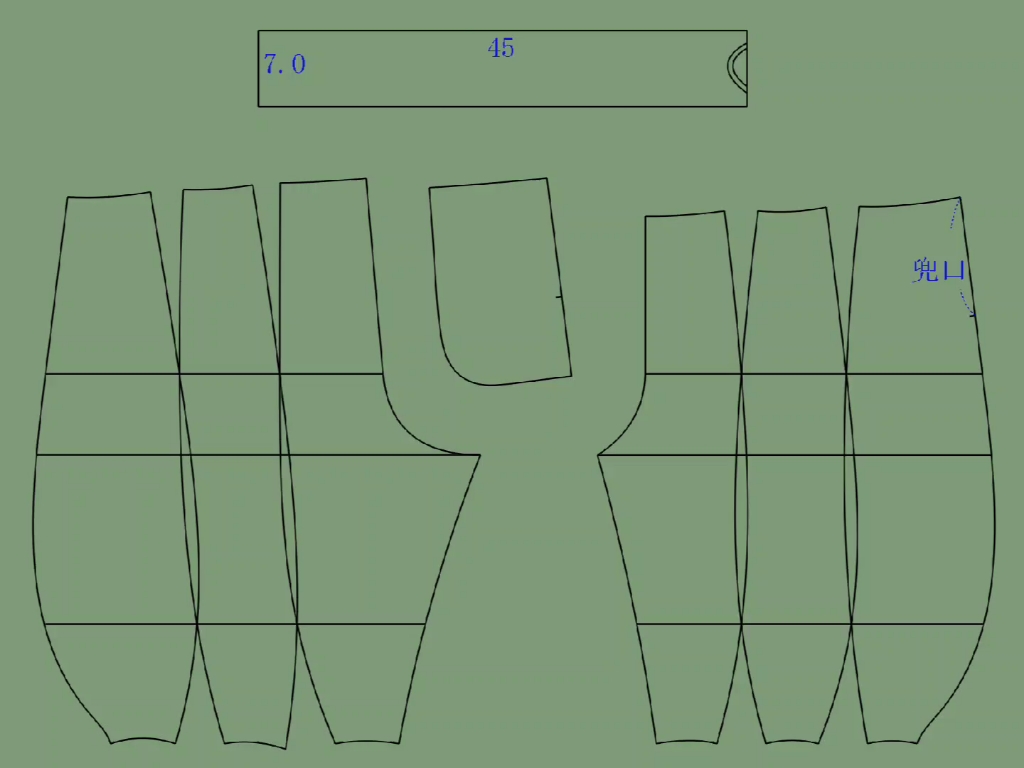 南瓜裤裁剪图纸样图片