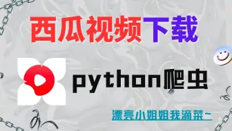 python案例：西瓜视频小姐姐视频批量下载