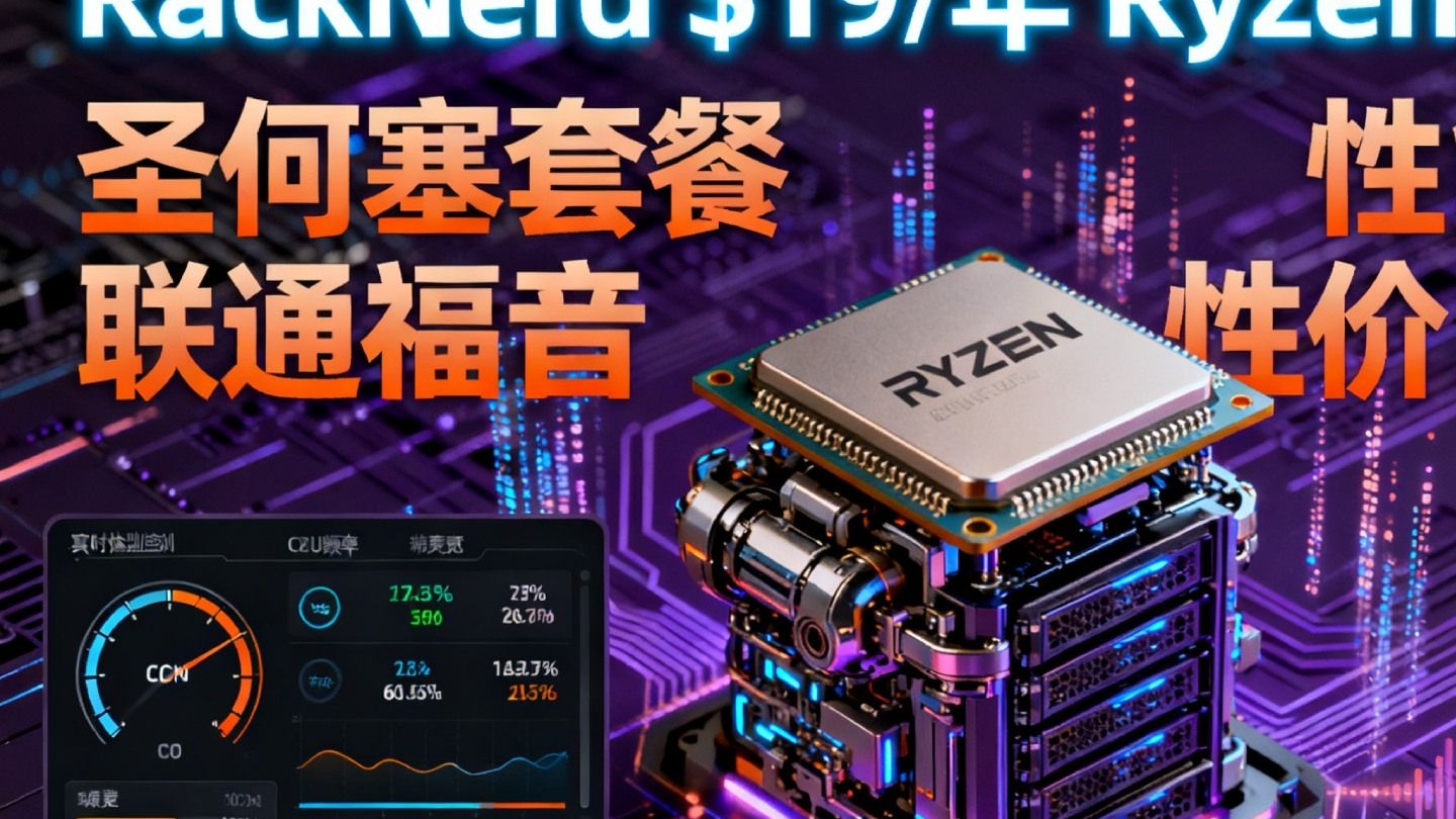 RackNerd $19/年 Ryzen 7950X圣何塞套餐深度测评:性能爆炸,联通用户福音,性价比之选