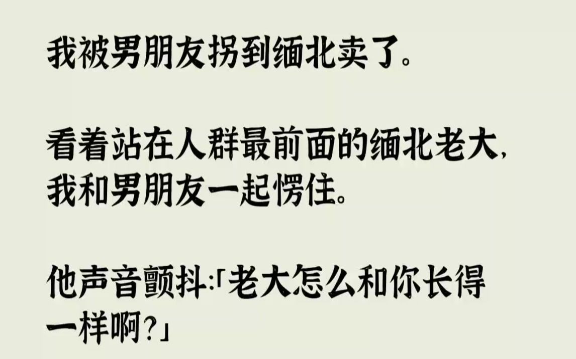 [图]【完结文】我被男朋友拐到缅北卖了。看着站在人群最前面的缅北老大，我和男朋友一起愣...