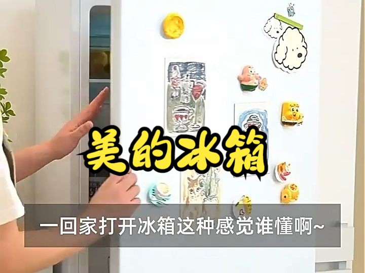 美的精致白色双开门两门小冰箱,租房宿舍低音小型节能家用!