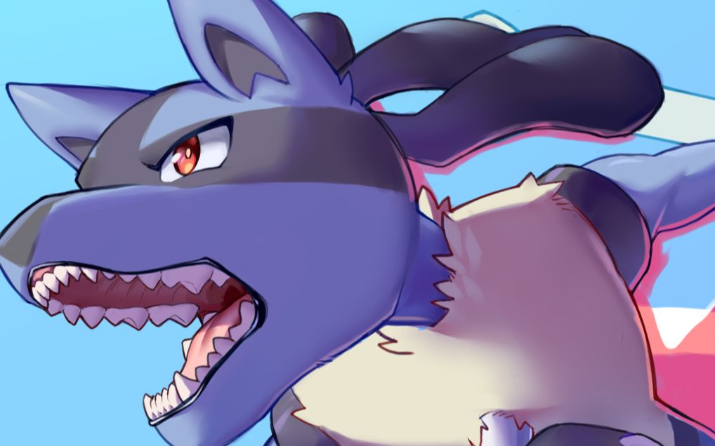 路卡利欧(绘画过程)