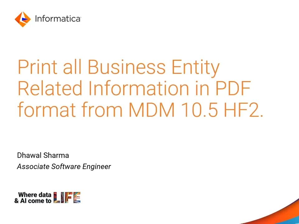 在MDM 10.5 HotFix 2中以PDF格式打印所有业务实体相关信息哔哩哔哩bilibili