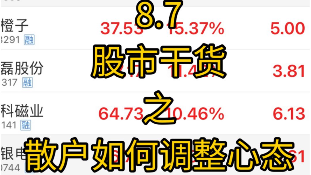 擒龙先生干货之散户如何调整心态不乱操作，降低亏损频率！科技日内分歧之后强势拉升，光模块龙头再接新利空！