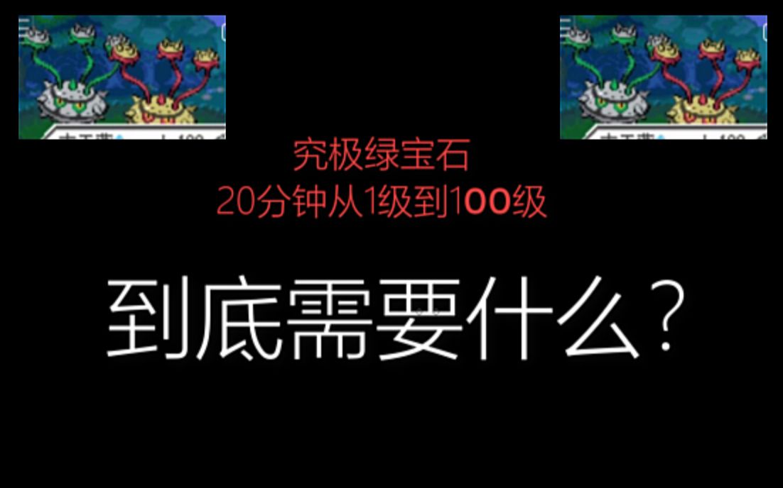 [究极绿宝石]—20分钟将宠从1级升到100级哔哩哔哩bilibili