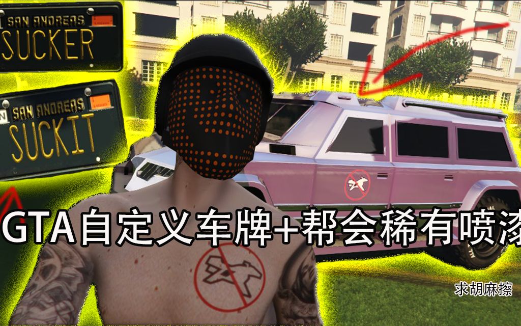 gta5自定义车牌帮会稀有喷漆