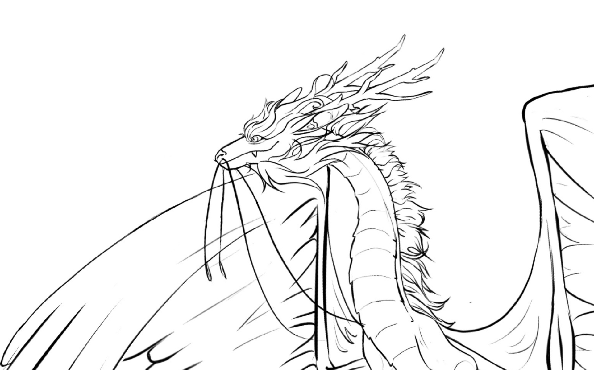 【线稿】入坑flight rising 画画龙