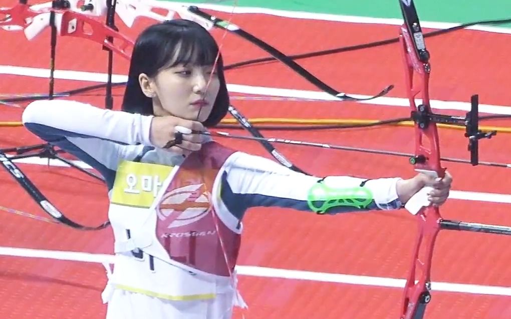 【Fancam】180115 女子射箭 Binnie Cam @偶像运动会哔哩哔哩bilibili