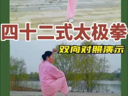 Descargar video: 42式太极拳竞赛套路正面背面双向对照演示（标准口令字幕）