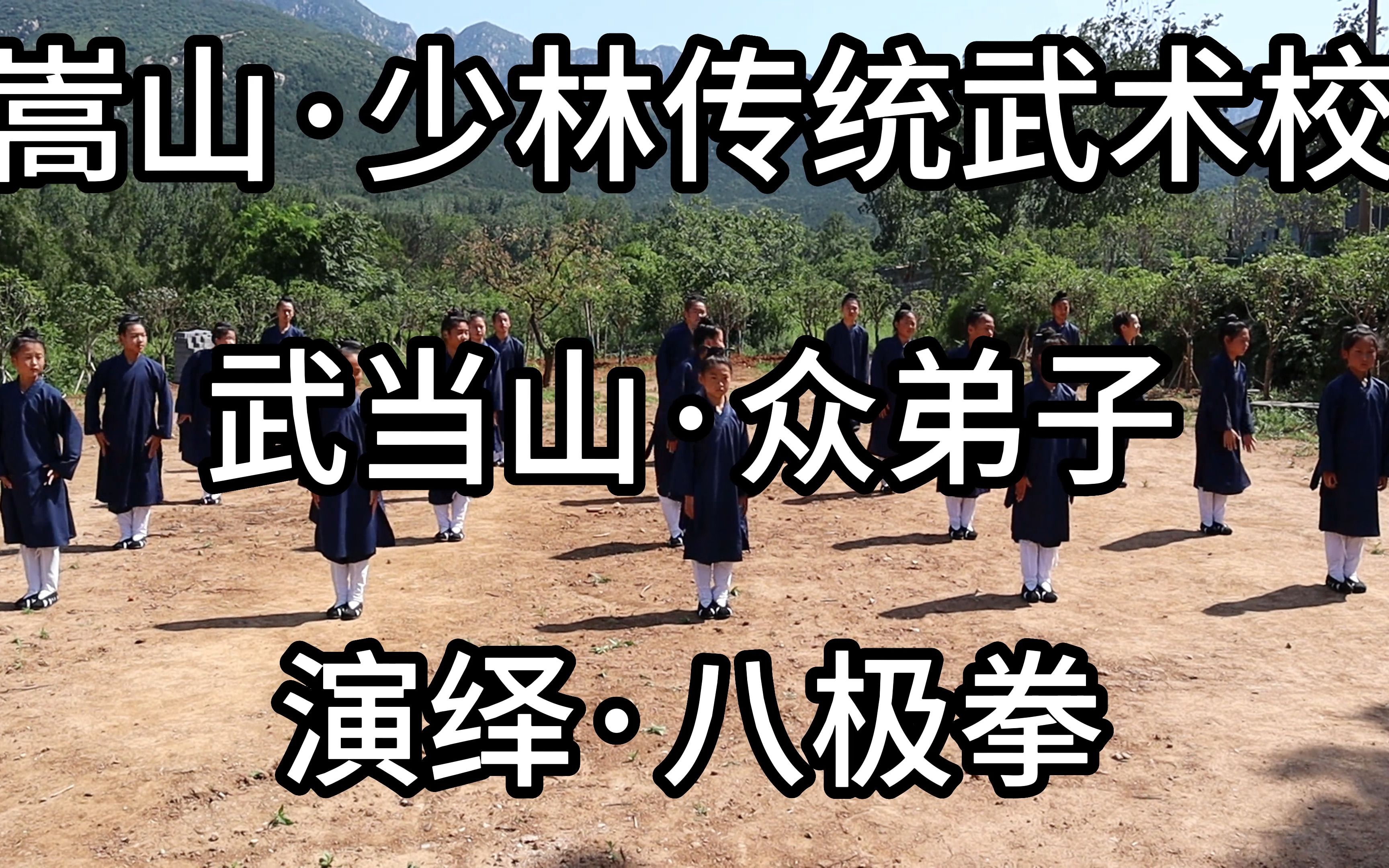 少林传统武校·武当山众弟子演绎八极拳