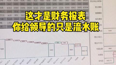 财务报表怎么看银行流水 B站