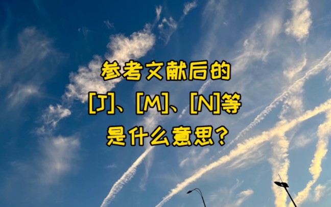 参考文献后的[J]、[M]、[N]等是什么意思?哔哩哔哩bilibili