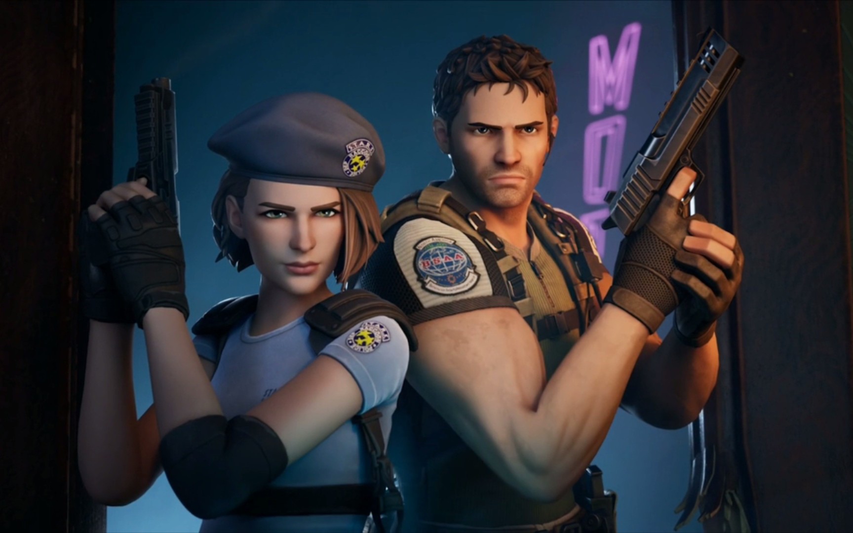 活动作品堡垒之夜x生化危机联动克里斯吉尔