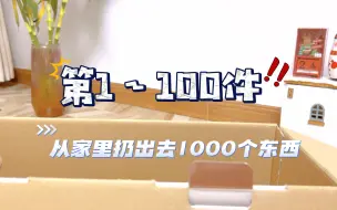 【从家里扔出去1000个东西】第1～100个！沉浸式断舍离，下饭视频！