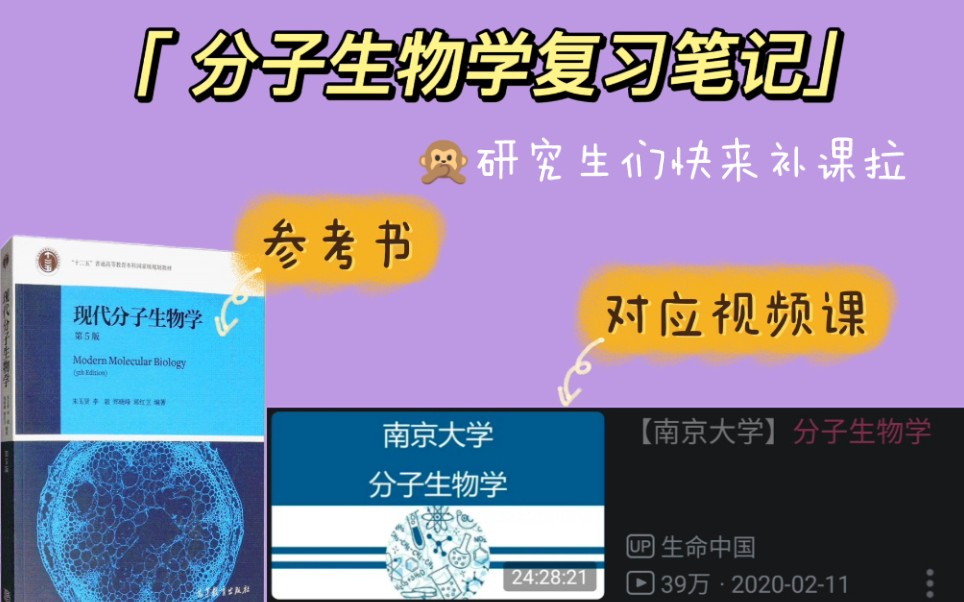 [图]【分子生物学复习笔记—1.1】生科人考前突击宝典/研究生入学前快来补课拉/考研复试突击