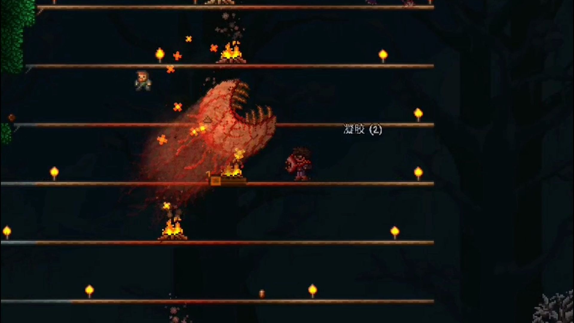 【泰拉瑞亚/克苏鲁之眼】当用肉后的超菜装备去打大师模式的前期boss