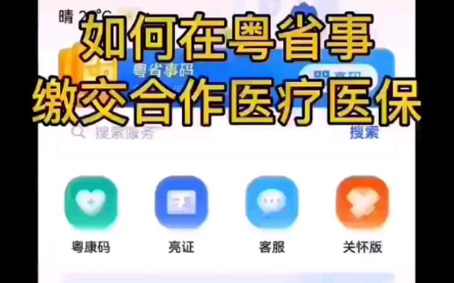 如何在粤省事缴交城乡合作医疗医保哔哩哔哩bilibili