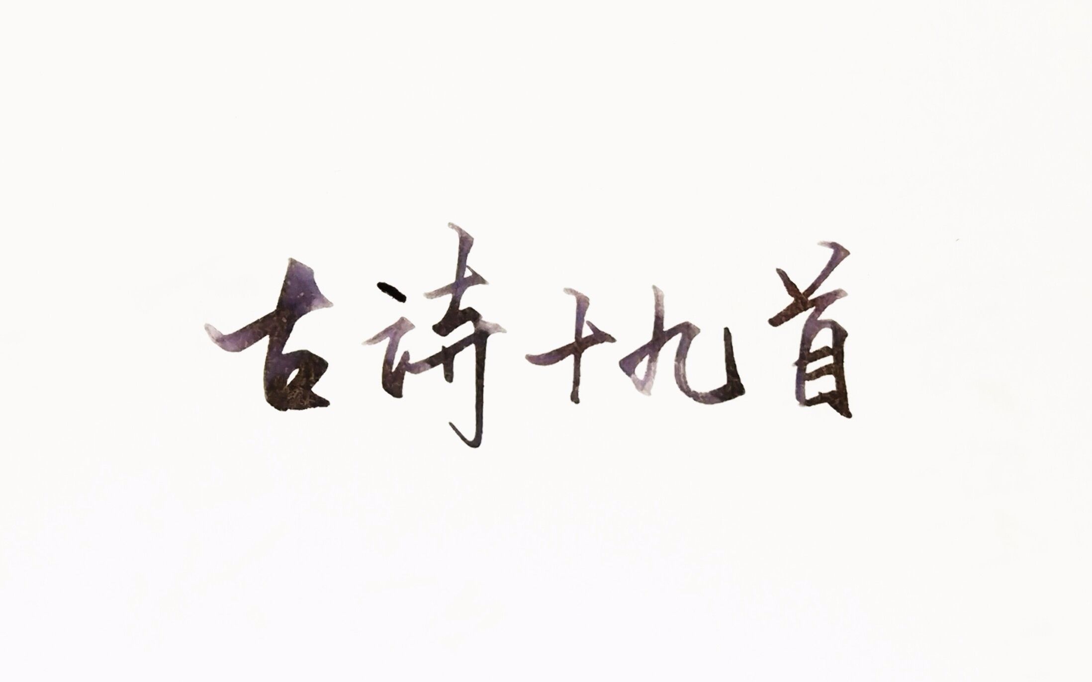 【手写】【古诗十九首】同心而离居,忧伤以终老.