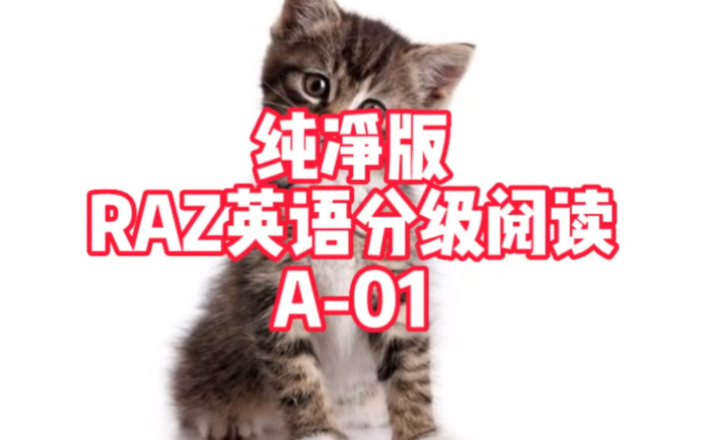 RAZ分级阅读(纯净版)A01: 适合一年级上(一年级起点)或三年级上(三年级起点) #RAZ #分级阅读 #绘本故事 #英语启蒙 #英语没那么难哔哩哔哩...