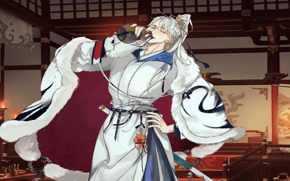 九游国风版古来圣贤皆寂寞惟有饮者留其名自定义墨魂之李白live2d