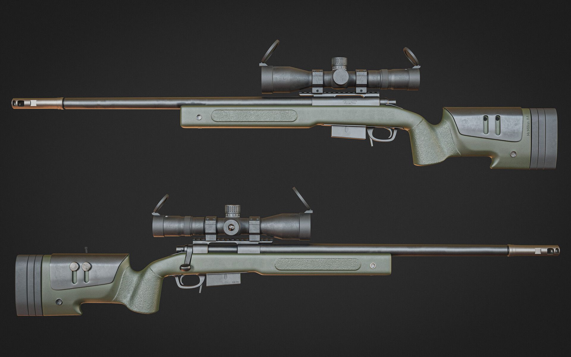 3dmax枪械建模 复古风狙击枪模型制作教程