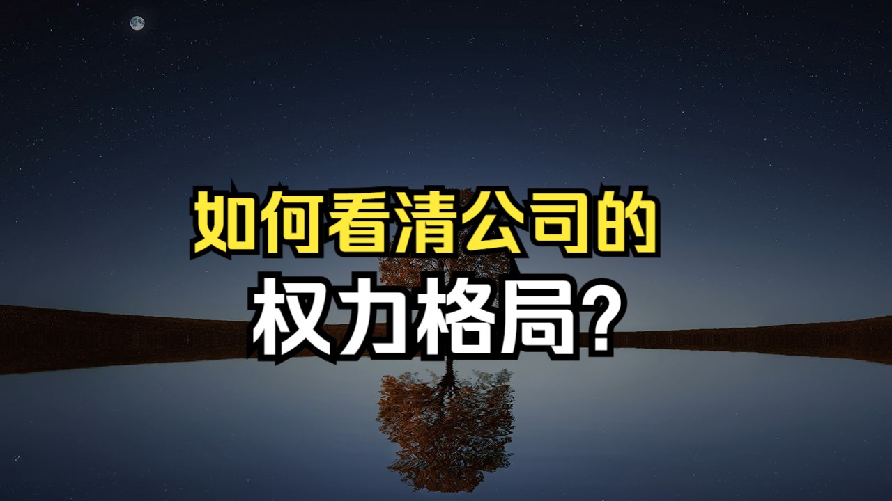 懂一些,能保护自己!&看清公司权力格局的五个步骤哔哩哔哩bilibili