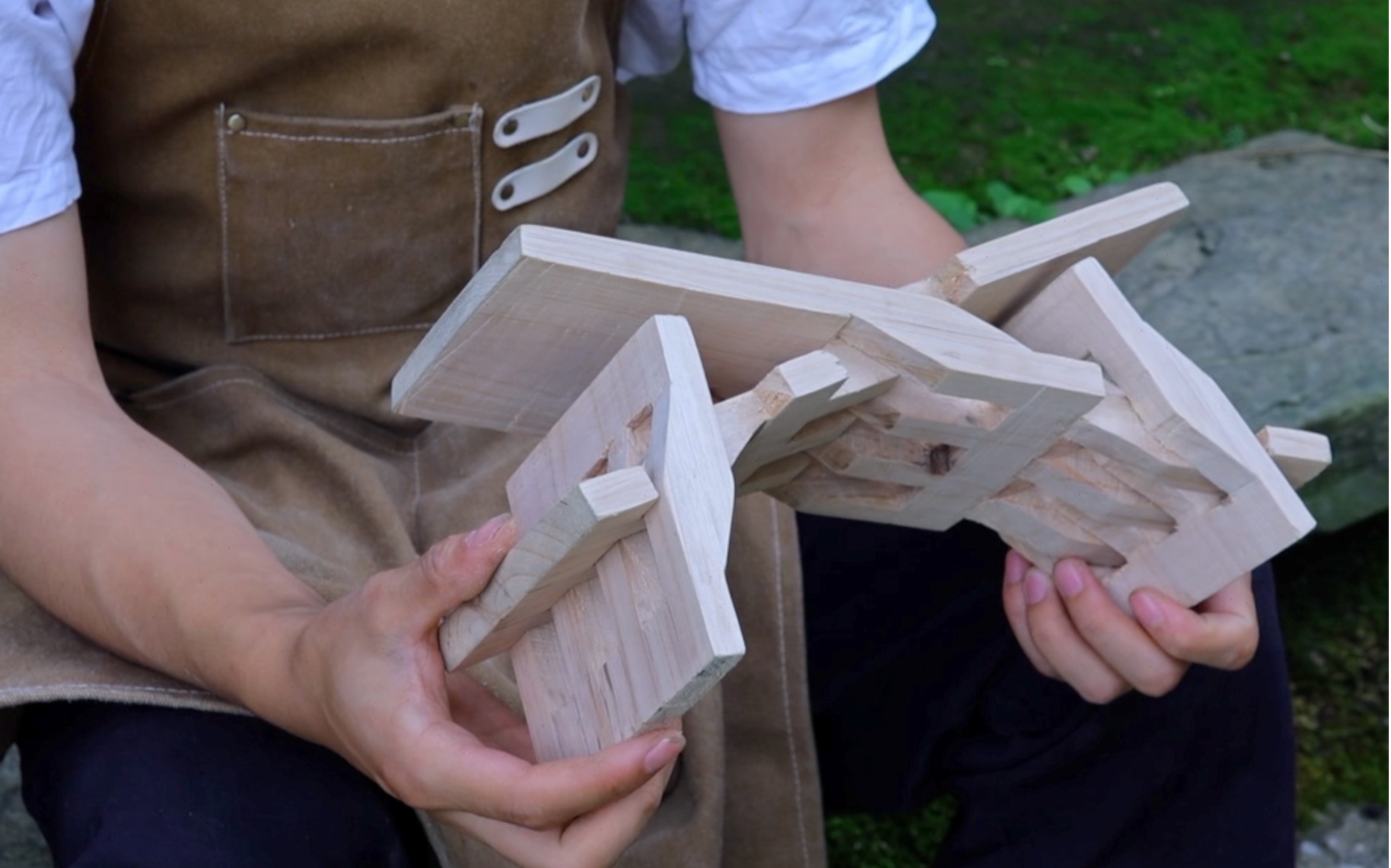 考验一个木工基本功是否扎实,做一个这个凳子就能看出吧_哔哩哔哩