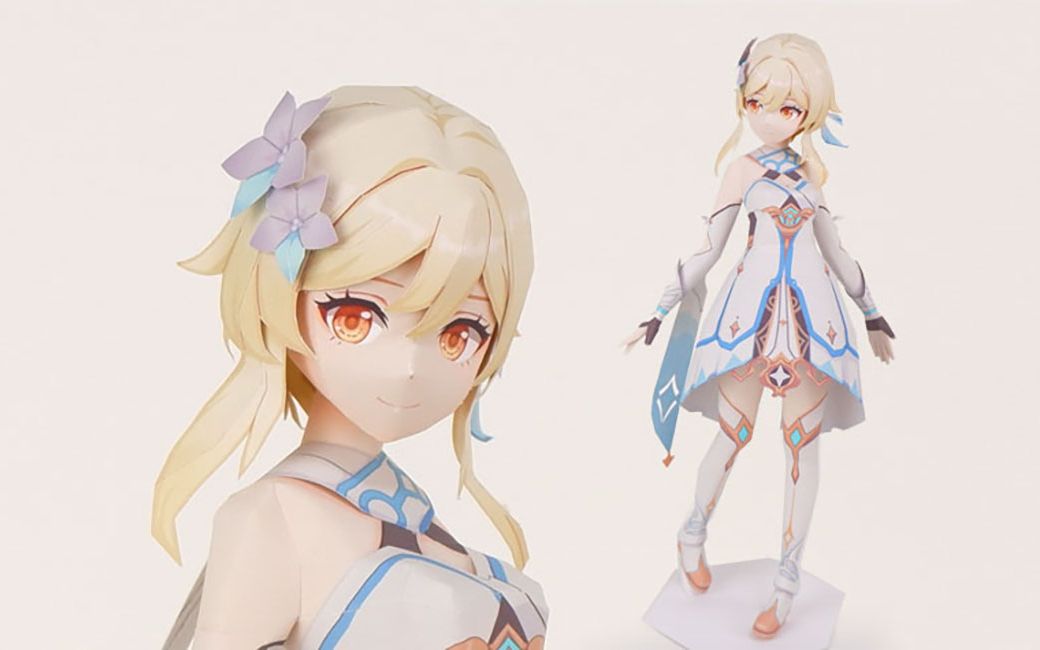 原神 荧 纸模型制作过程