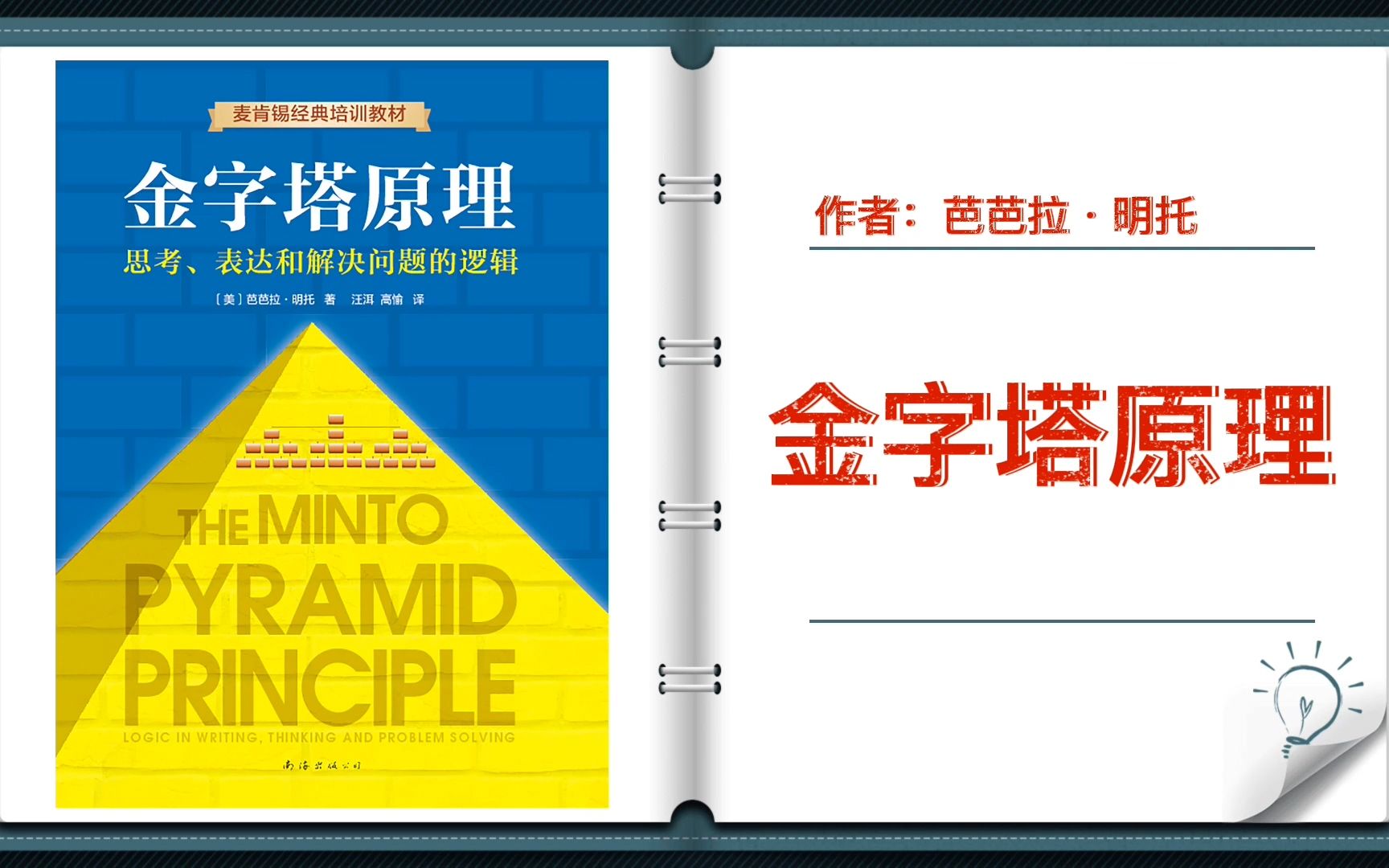 [图]【有声书+字幕】《金字塔原理》| 思考、表达和解决问题的逻辑