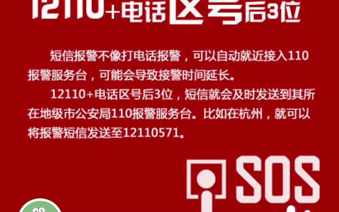 辅助性短信报警方式12110,一定要记住这个号码,关键时刻或许能保护你,当然,希望你永远都不要用到!#冷知识哔哩哔哩bilibili