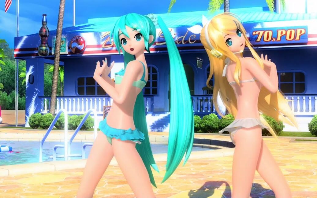 【Project DIVA FT PS4 1080p60fps 】夏日偶像 [初音未来 渐层度假泳装 镜音リン 泳装(未来风格)]PV鉴赏哔哩哔哩bilibili